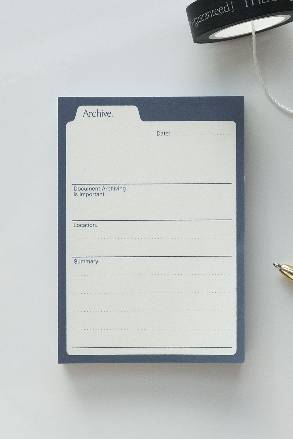 Archive Notepad - Navy